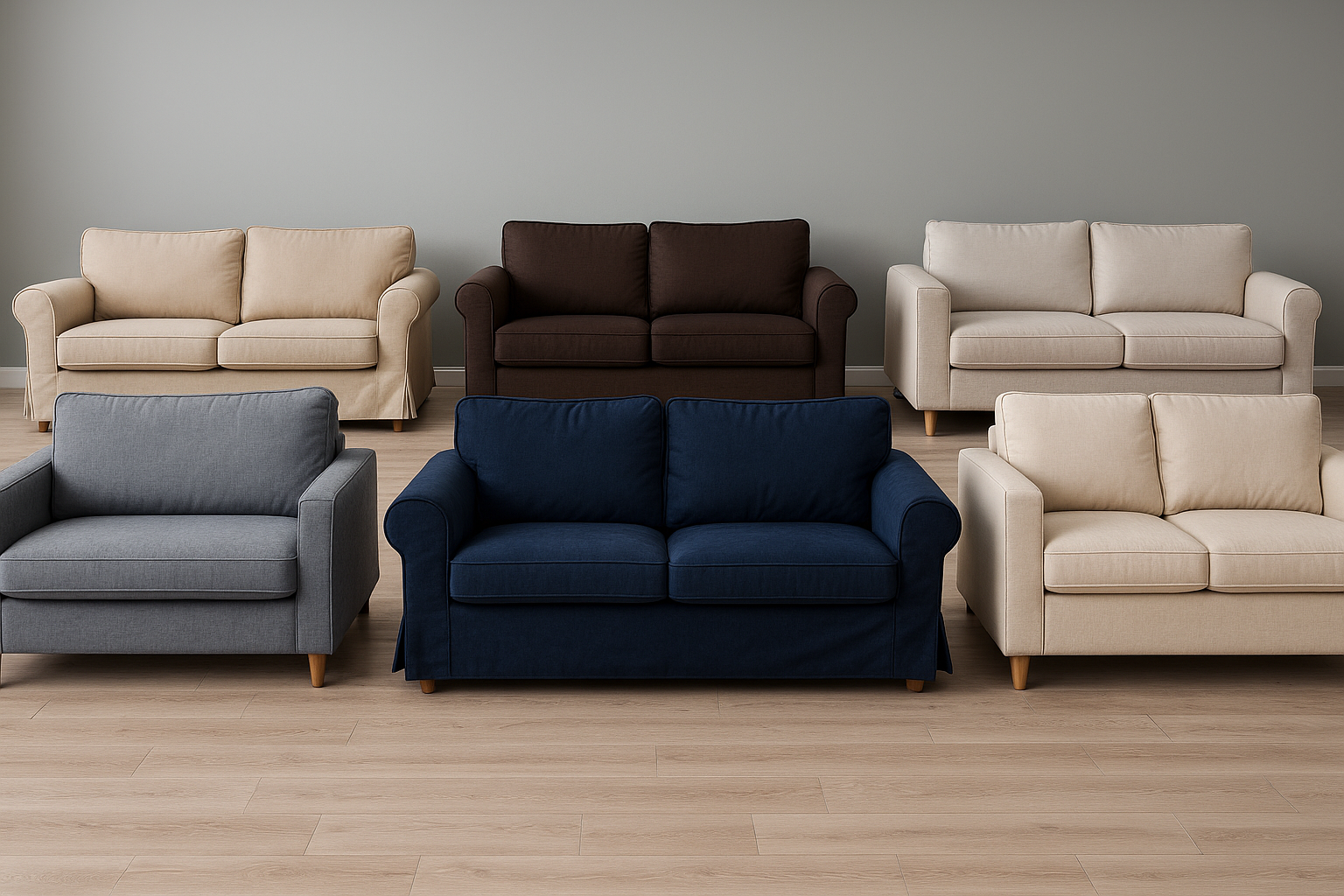 alt="Top Ikea sofas 2025 – 6 most comfortable couches from the list of 7, featured in beige, grey, brown, and navy, available on Amazon USA"
